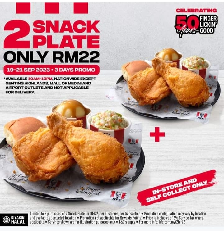 promosi snack plate kfc rm22